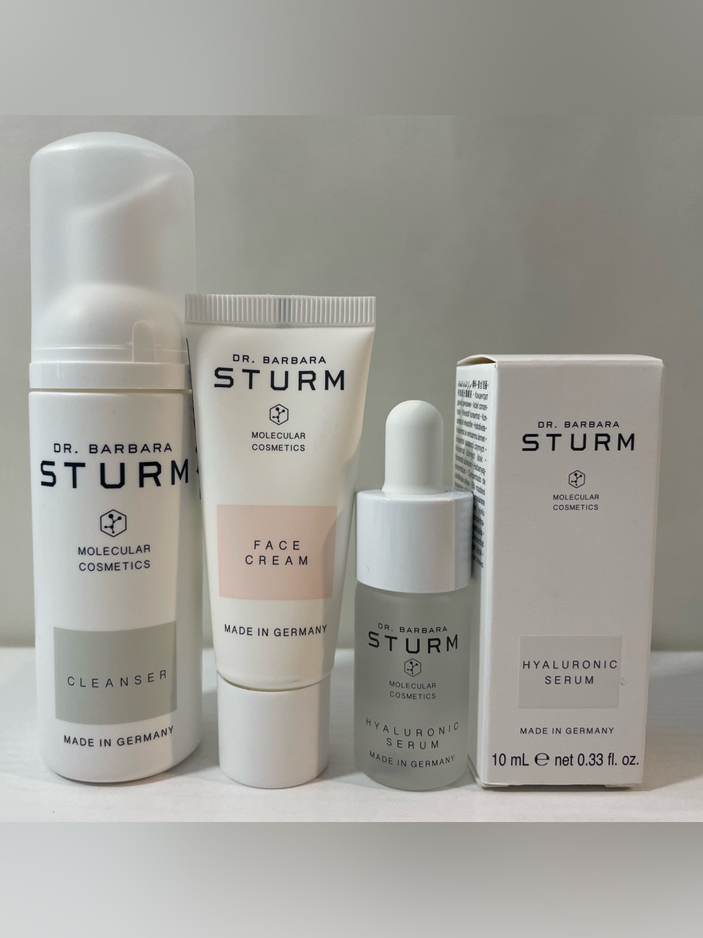 Dr. Barbara Sturm Hyaluronic Serum, Face Cream & Cleanser Travel Set NIB - Picture 2 of 4